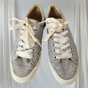 Keds Women's Lace Up Grey Knit Sneaker Shoes Size 8